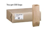 500 ct Duro 5 x 3 x 16 in Bag Litre Liquor Kraft Paper Bags