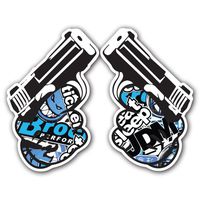 Adelia Co] Pistol Sticker Bomb Decal Series - Cartoon Graffiti Car Wrap Laptop JDM Skateboard Snowboard Vinyl iPad Macbook (Sticker Bomb 3)