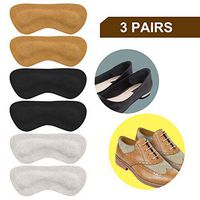 Heel Grip Liner Insert for Shoes Too Big, Cushions Inserts, Shoe Filler Improved Shoe Fit and Comfort, Prevents Chafing and Blisters -3Pairs (Khaki, Black, Cream-Color)