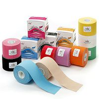 Nasara Original Kinesiology Tape, Water Repellant - 1.9" x 16' (5cm x 5m) - Black, 1 Roll, Pain Relief, Muscle Tape, Muscle Support, Therapeutic Sports Taping for Muscle, Knee, Shoulder, Elbow