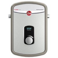 Rheem RTEX-13 13kW Electric Tankless Water Heater 240V Ext Adj Temp 1/2 in. Comp Con