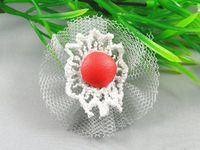 20pcs Gauze Lace Wedding Sewing Appliques Deco Handmade Crafts (Gray)