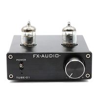 WINGONEER FX Audio TUBE-01 6J1 Vacuum Tube Amplifier HiFi Bass Replaceable 6J1 Audio Stereo Preamplifier Preamp - Black