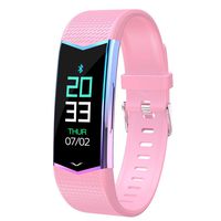Unine Smart Watch Sports Fitness Smartwatch for iOS Android, Ip67 Waterproof Wearable Wrist Band W/Remote Camera,Heart Rate&Blood Pressure&Sleep Monitor,Silicone Strap Watches (Pink)