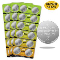 CR2450 Battery 3v Lithium Coin Cell Batteries - High Capacity 700mAh Button Cell Battery 3 Volt CR2450 Batteries for Flameless Tea Light Candles, Remote, Window Sensor 36 Pack