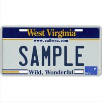 Custom Personalized Metal License Plate Your Name Your State - Choose from All 50 States (West Virginia, 6" x 12" Standard Thickness (.030"))