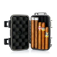 Jamestown Cigar Trail Ridge Plastic Travel Humidor Cigar Case - Rugged, Waterproof, Dustproof, Shockproof Premium Plastic Hard Shell Case - Built in Foam Humidor and Holds Up to 5 Cigars (Original)