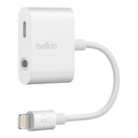 Belkin 3.5mm Audio + Charge Rockstar (iPhone Aux Adapter, iPhone Charging Adapter for iPhone 11, 11 Pro, 11 Pro Max, XS, XS Max, XR, 8, 8 Plus and More)