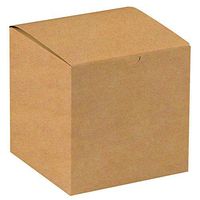 Aviditi Gift Boxes, 7" x 7" x 7", Kraft, Pack of 100 (GB777K)