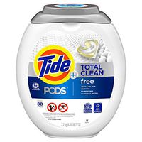 Tide PODS Total Clean Free Liquid Laundry Detergent Pacs for Sensitive Skin, 88 ct.