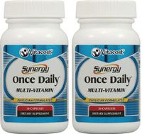 Vitacost Synergy Once Daily Multi-Vitamin -- 2 bottles each of 30 Capsules -- 60 Total