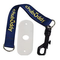 chubuddy Chewy Holder Gold - Embroidered Gold on Navy Tether-Bracelet & Natural Strap