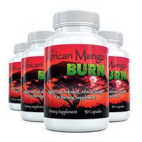 African Mango Burn (4 Bottles) - The Ultimate African Mango Fat Burning Supplement. Pure Irvingia Gabonensis Weight Loss, Appetite Suppressing Diet Pill