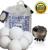 Home Wool Dryer Balls - Natural Fabric Softener, Reusable, Reduce Wrinkles