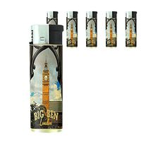 Refillable Electronic Lighter Set of 5 Pieces D-221 Big Ben London