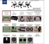 Backrest with Pad for Medline Rollator Model MDS86850