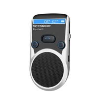 Dealpeak Car Bluetooth Sun Visor Speaker Hands Free Stereo Music Speakerphone with USB Charging Cable