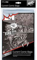 Ultra Pro Current Size 6-7/8 x 10-1/2" Comic Bags (100 Count Pack), Small, Clear