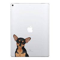 FINCIBO 5 x 5 inch Cute Black Tan Chihuahua Dog Removable Vinyl Decal Stickers for iPad MacBook Laptop (Or Any Flat Surface)