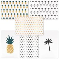 48-Pack Greeting Cards Blank Note with Envelopes for All Occasions, Baby Shower, Wedding, Various Pineapple & Palm Tree Designs, 4 x 6 Inches