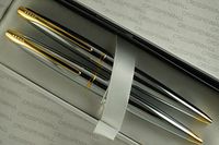 Cross ATX 23KT Gold and Extremely Chrome Medalist Medium Ballpoint Pen and 0.5MM Pencil Set