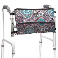 Walker Bag Wheelchair Accessories by Pacmaxi, Walker Accessory Tote Pocket for Walkers Rollators Wheelchairs, Multiple Pockets, Carabiner Clip (Blue)