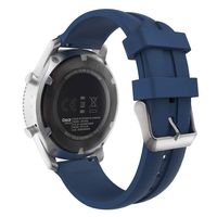 MoKo Band Compatible with Samsung Galaxy Watch 46mm/Galaxy Gear S3 Classic/Frontier/Ticwatch pro/E2/S2/Huawei Watch GT 46mm, Silicone Strap Fit 22mm Strap - Midnight Blue