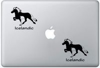 Icelandic Horse Decal PetsAffectionLaptop1480 Set of Two (2X), Dog Decal, Sticker, Laptop, Ipad, MacBook