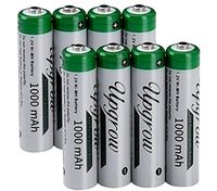 Upgrow AAA Rechargeable Batteries 1000mAh 1.2 V Ni-MH Batteries with Battery Storage Box (8-Pack)