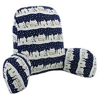 Peacewish Cotton Linen Waist Support Pillow Hightening Sofa Car Office Backrest Seat Cushion Pregnant Woman Lower Back Support Cushion (Christmas)