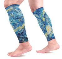 Anmarco The Starry Night Sports Calf Compression Sleeves Leg Compression Socks Calf Guard for Running, Cycling, Maternity, Travel, Nurses