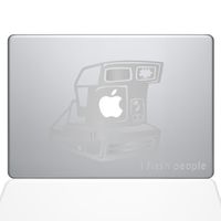 The Decal Guru 1648-MAC-13A-S I Flash People Vintage Camera Decal Vinyl Sticker, Silver, 13" MacBook Air