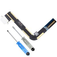 MMOBIEL Dock Connector Flex Replacement Compatible with iPad 6 2018 9.7 inch (Gold) Charging Port Assembly incl Screwdriver