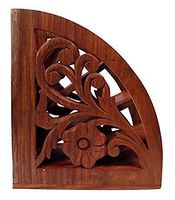 Chirstmas Sale -Dungri India Wooden Multi Remote Control Holder/stand/organizer/rack for Space Saving 4 Slot TV Remote Control Storage Organizer Caddy