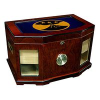 Large Premium Desktop Humidor - Glass Top -US Army Philippine Battalion, Shldr Sleeve