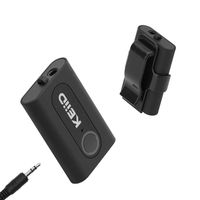 KEiiD Bluetooth Receiver CSR 4.2 Chip with Removable Back Clip, Stream Wireless Stereo Music with Wired Earphones,Car AUX Kit,Speakers.Built-in Microphone for Handsfree Calls.10 Hours Long Play Time