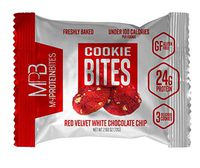 My Protein Bites | Protein Cookies | Protein, Low Carbs & Low Sugar | Gluten Free | (8 Packs of 3 Cookies (24 Cookies), Red Velvet)