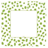 Paper Plates Dinner Size Paper Party Supplies Spots, Green, Pack of 16