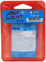Uni's Alka-Seltzer-Heartburn, Upset Stomach, Indigestion Relief Tablets 6 PK (2 Caplets Per Pack) Perfect for Travel and On-The-Go!