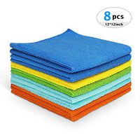 AIDEA Microfiber Cleaning Cloths Softer, More Absorbent, Lint-Free, Wash Cloth for Home, Kitchen, Car, Window (12in.x 12in.)—8PK