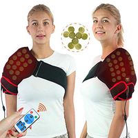 sticro Natural Jade Infrared Shoulder Heating Pad for Pain Relief, 6 Heat Settings Heated Wrap Braces for Left Right Frozen Shoulder, Rotator Cuff Injury, Arthritis Men Woman - S/M/L