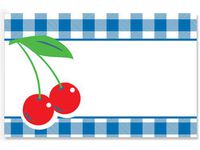 50 pack Cherries & GinghamNo Sentiment Enclosure Cards (20 unit, 50 pack per unit.)