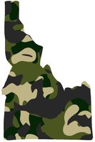 hBARSCI Idaho State Vinyl Decal - 5 Inches - for Cars, Trucks, Windows, Laptops, Tablets, Outdoor-Grade 2.5mil Thick Vinyl - Camo Print