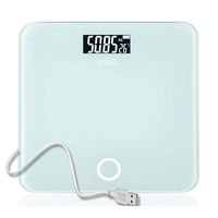 CAD USB Rechargeable Electronic Scale, Smart Bathroom Wireless Body Fat Scale BMI Scale, Body Composition Analyzer, Health Monitoring and Walk-in Technology Smartphone Application (180kg)