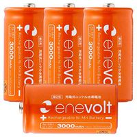 enevolt C 3000mAh Ni-MH Rechargeable Batteries 1.2V High-Capacity, Low Self-Discharge, Pre-Charged - 4 Pack