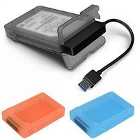 Glumes Storage Box USB 3.0 SATA III Hard Disk Enclosures Case Cover for 2.5inch HDD SSD (White)