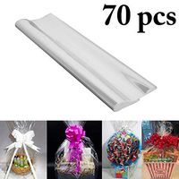 Cellophane Bags,Outgeek 70PCS Clear Cellophane Multifunctional Basket Cellophane Wrap Cello Wrap Bags