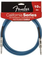 Fender California Series Instrument Cable for electric guitar, bass guitar, electric mandolin, pro audio - Daphne Blue - 10'