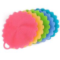 LEDeng Silicone Sponges, Food-Grade Mildew-Free Silicone Dishwashing Scrubber for Washing Pot, Pan, Bowl, Fruit and Vegetables – 5 Pcs