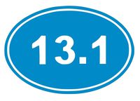 UR Impressions OBlu 13.1 Dual Oval Half Marathon Decal Vinyl Sticker Graphics Cars Trucks SUV Vans Walls Windows Laptop|Olympic Blue|5.5 X 3.6 Inch|URI037-OB